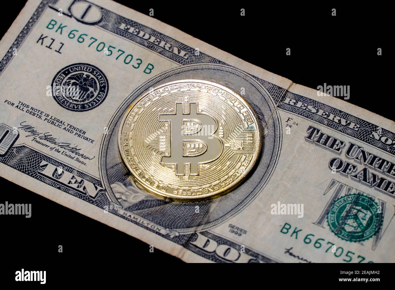 profitable investment of virtual money bitcoin. Green arrow and silver  Bitcoin on black paper forex chart index rating go up on exchange market  backgr Stock Photo - Alamy
