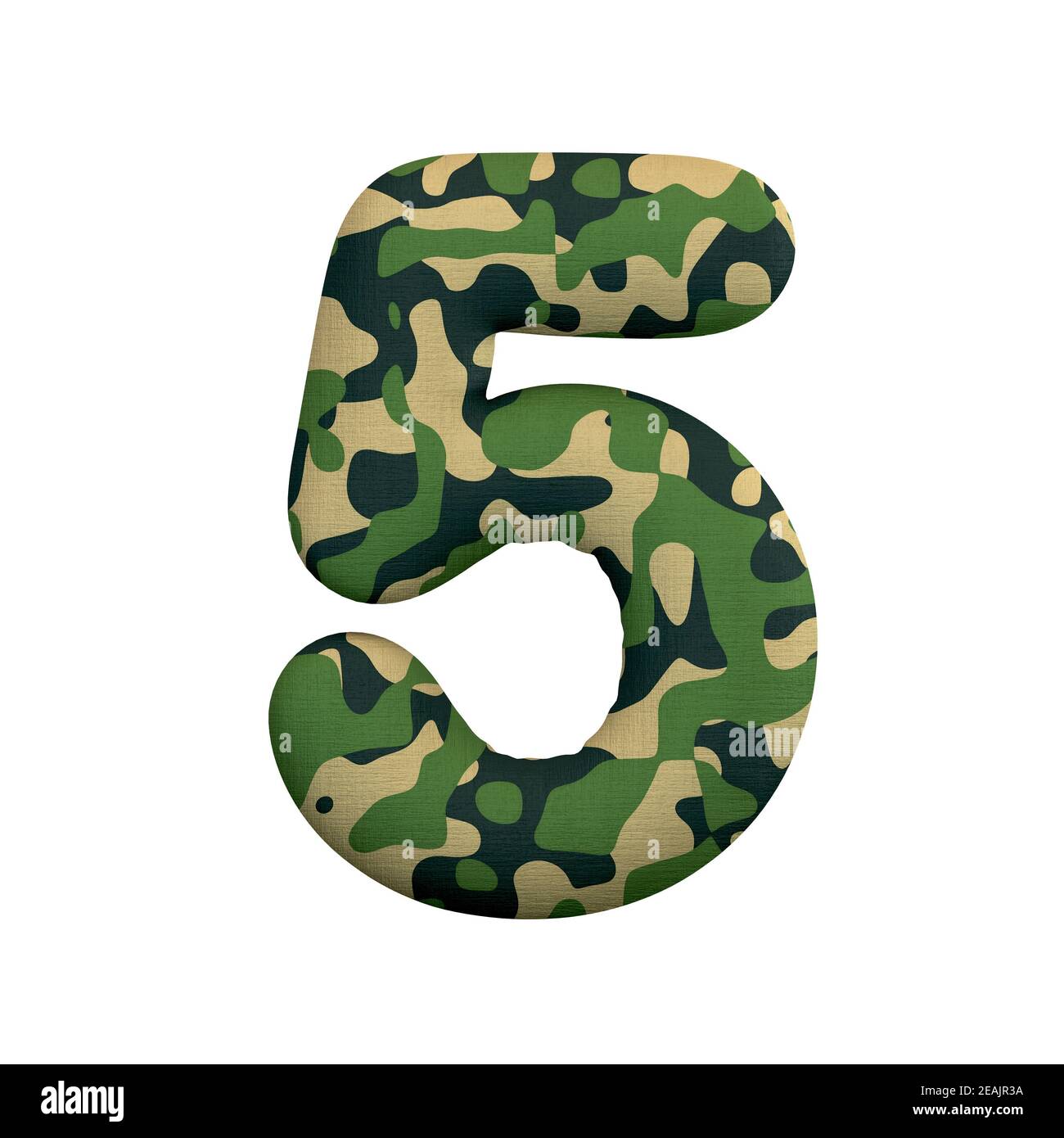 Army number 5 - 3d Camo digit - Suitable for Army, war or survivalism  related subjects Stock Photo - Alamy