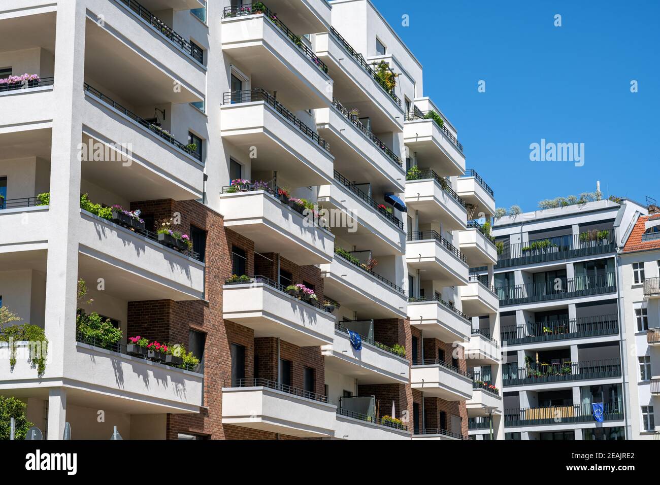 Modern house facade balconies hires stock photography and images Alamy