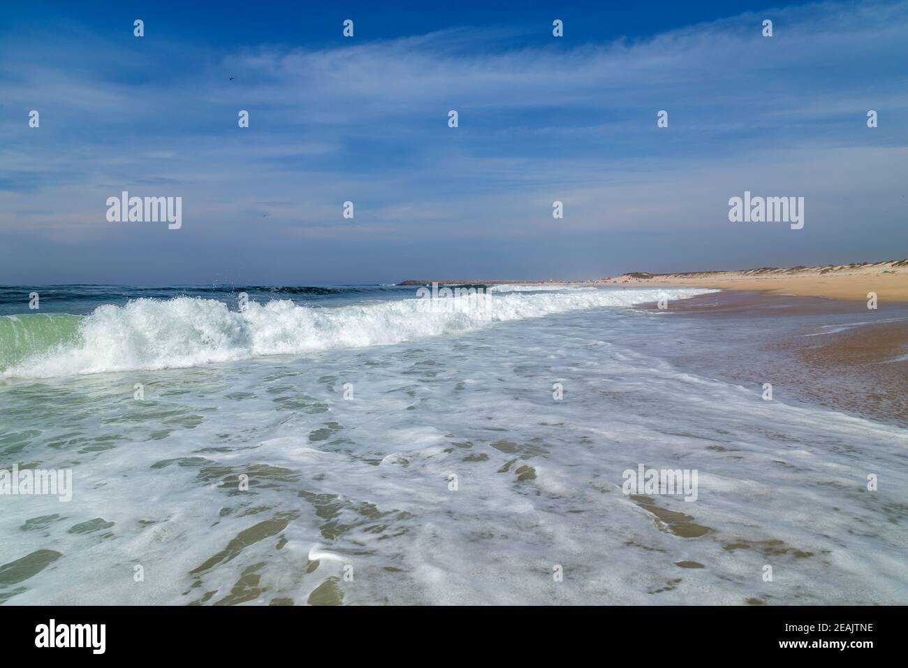 Beautiful beach in Aveiro Stock Photo - Alamy