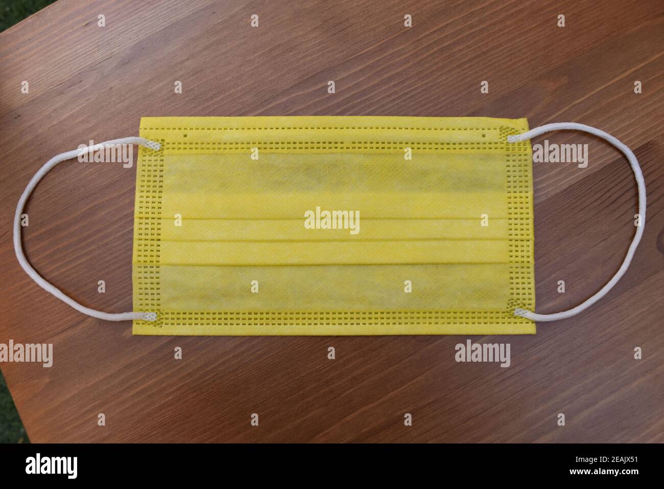 Yellow Surgical Mask Stock Photo Alamy