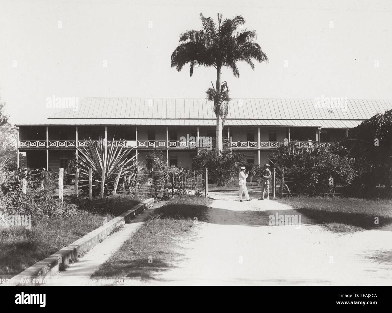 Late 19th century photograph: Rio Cobre, Spanish Town, Jamaica, West Indies. Stock Photo