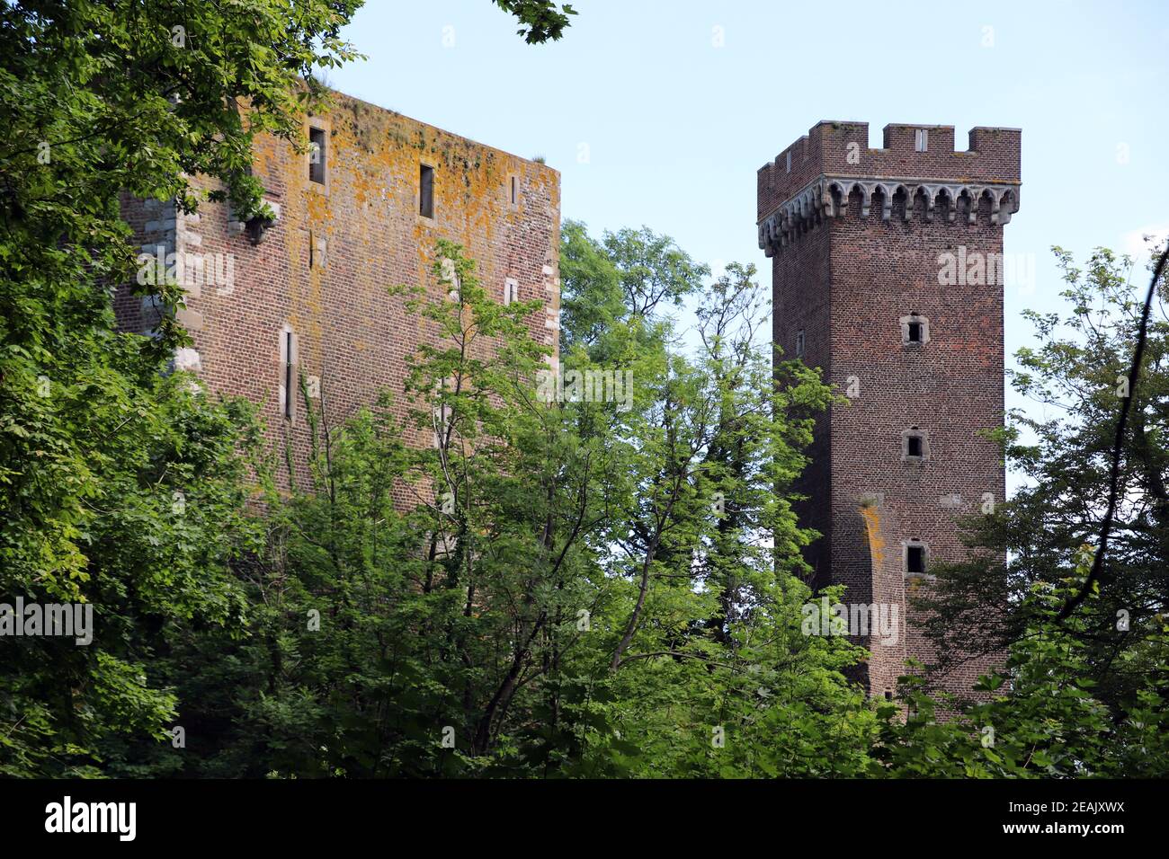 former state castle Lechenich, water castle from the 14th century Stock Photo