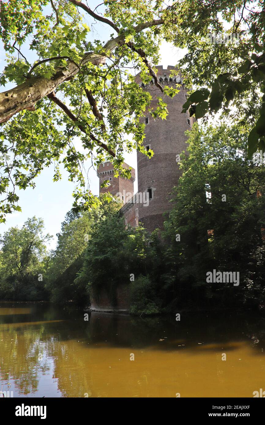 former state castle Lechenich, water castle from the 14th century Stock Photo