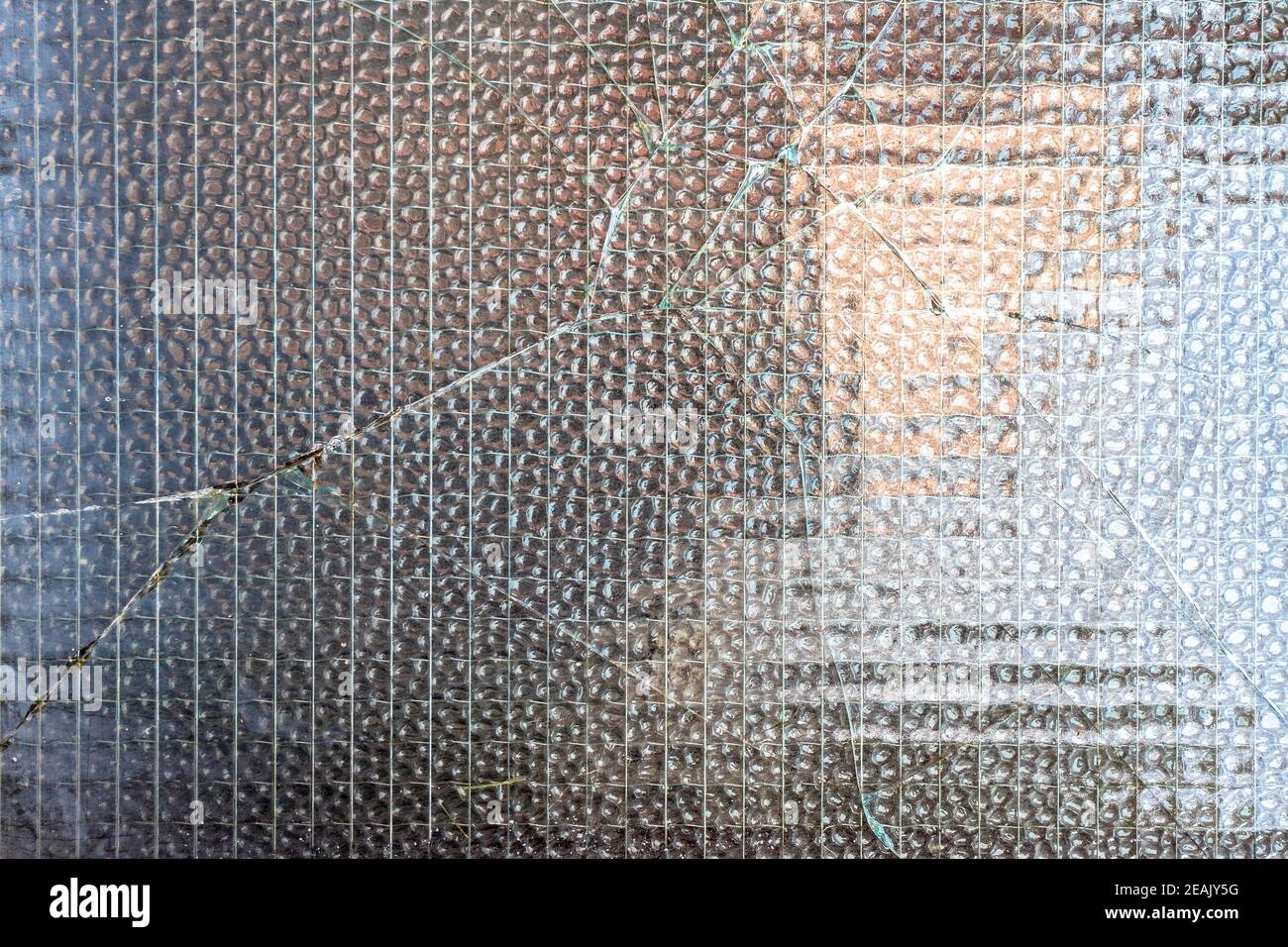 Cracks in the glass Stock Photo