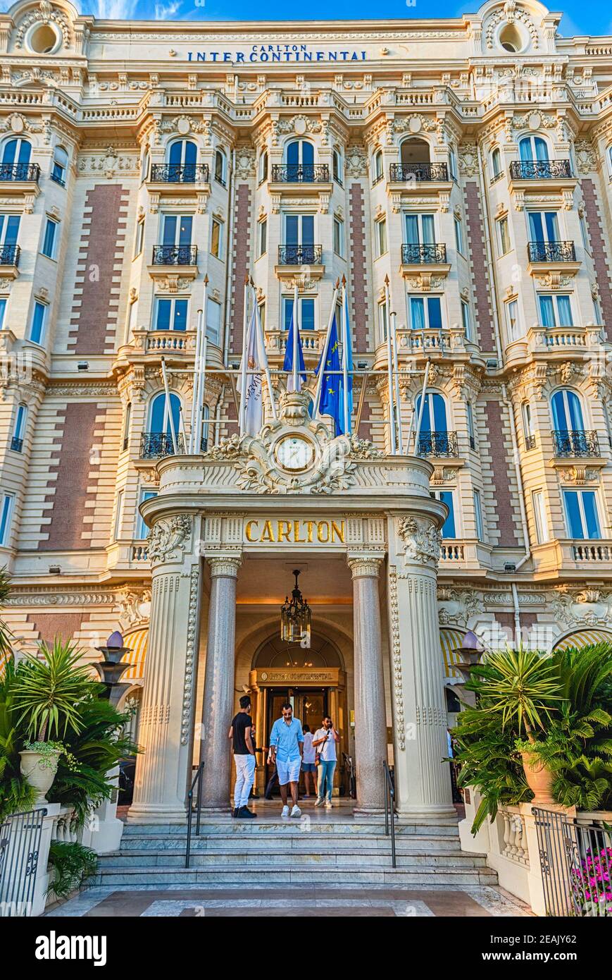 The Intercontinental Carlton Hotel in Cannes, Cote d'Azur, France Stock Photo