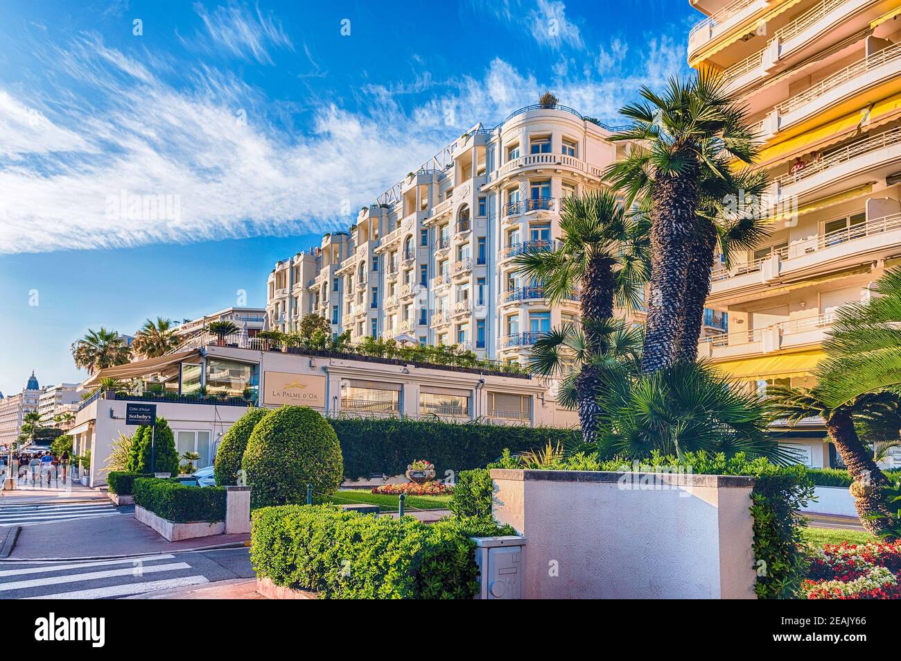 The world-famous Promenade de la Croisette, Cannes, France Stock Photo