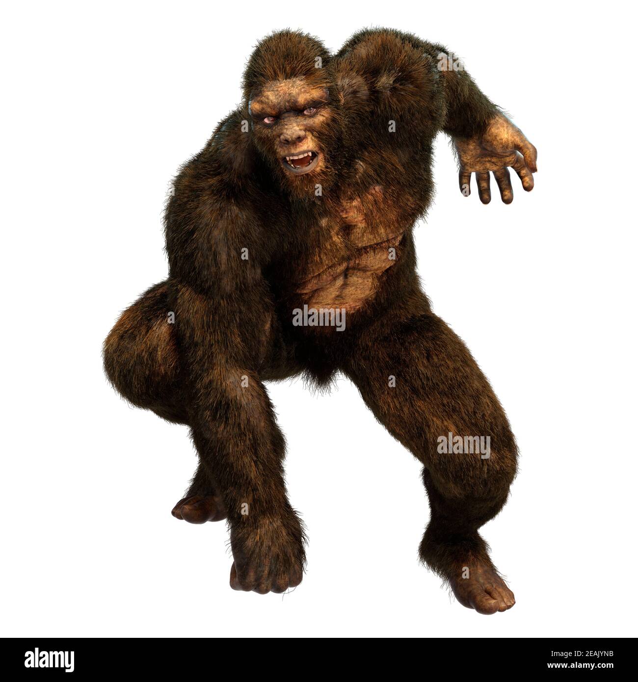 3D Rendering Sasquatch on White Stock Photo Alamy
