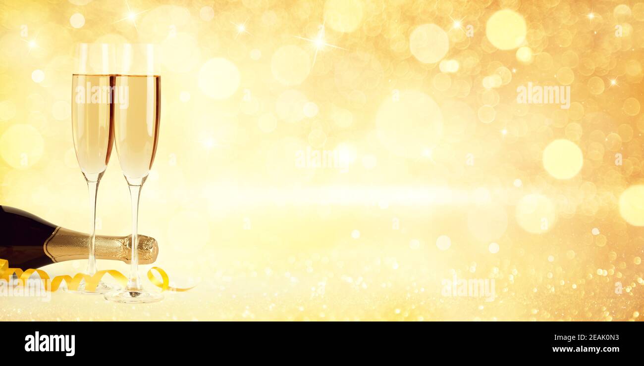 New years eve celebration background with champagne Stock Photo - Alamy