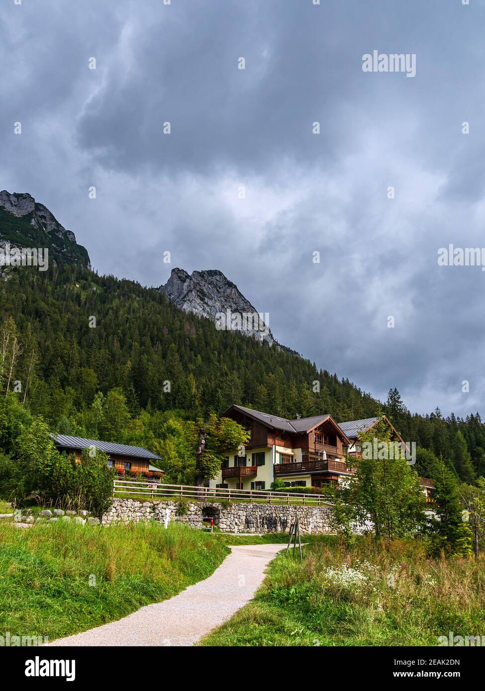 Building in Ramsau in the Berchtesgaden Alps, Germany Stock Photo