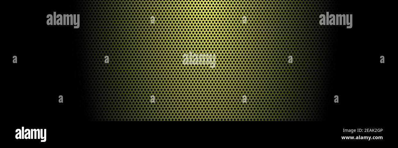 Abstract yellow-black perforated background with highlights - Vector illustration Stock Vector