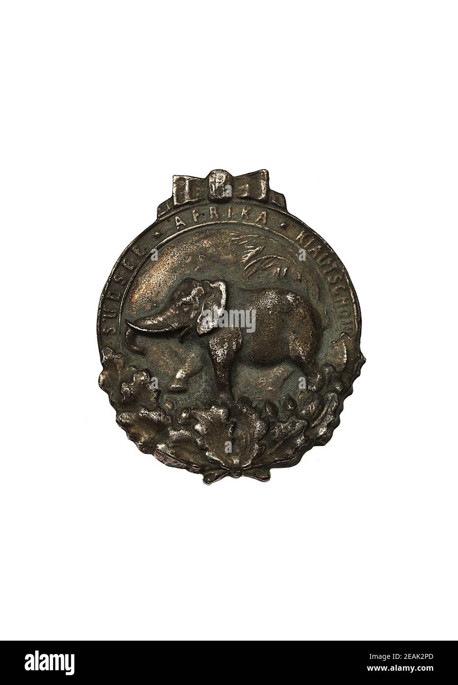 A German Colonial Honour 'Elephant' Badge. The German Colonial Honour Badge also refered to as the Elephanten orden (Elephant's Order). Stock Photo