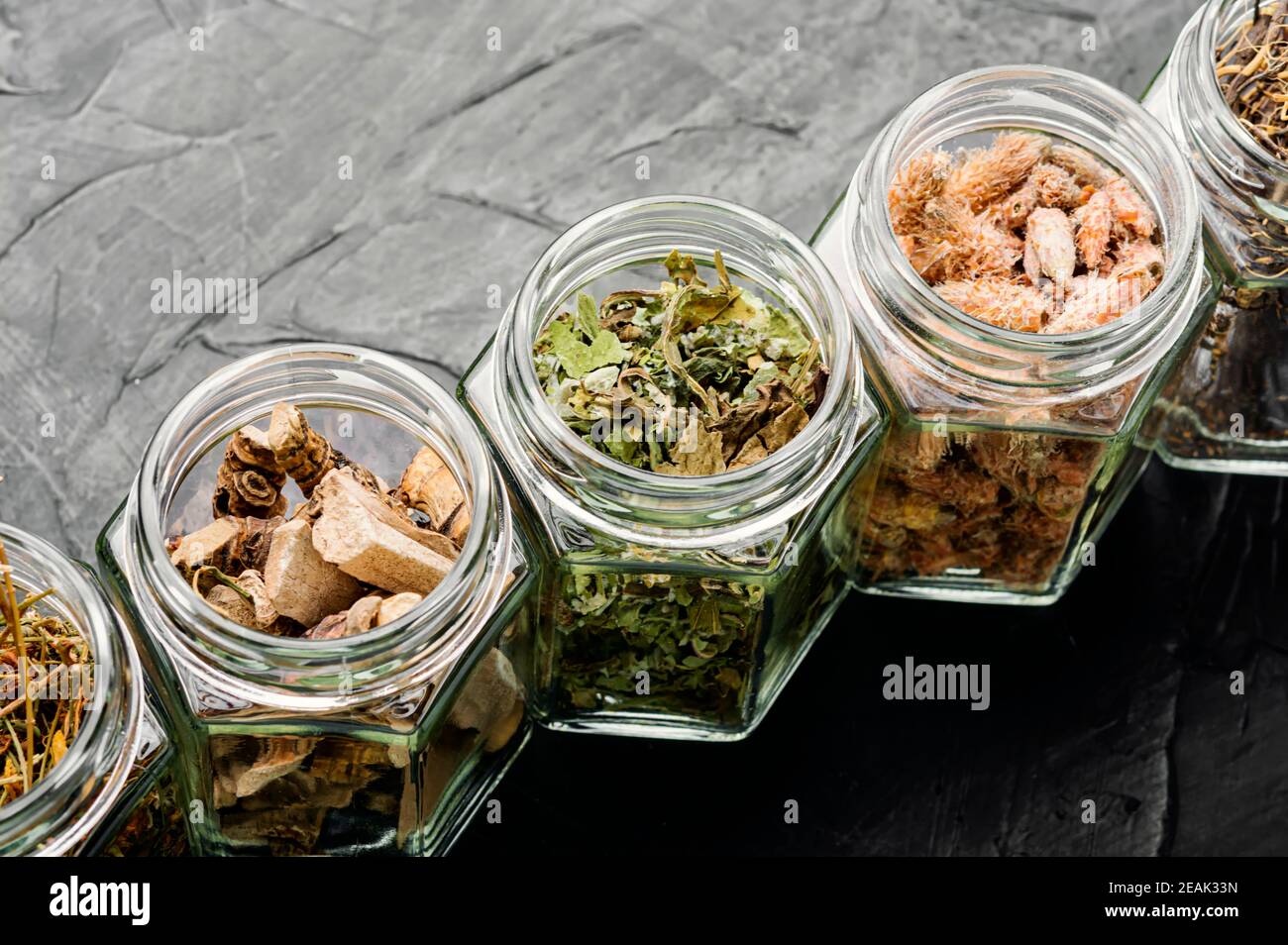 Healing herbs or medicinal herbs Stock Photo