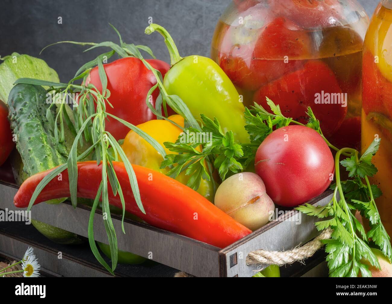 Home canning canned bell peppers in glass jars Stock Photo Alamy