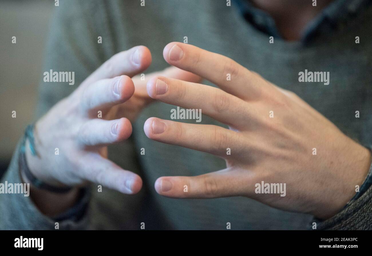 hand gestures in body language Stock Photo