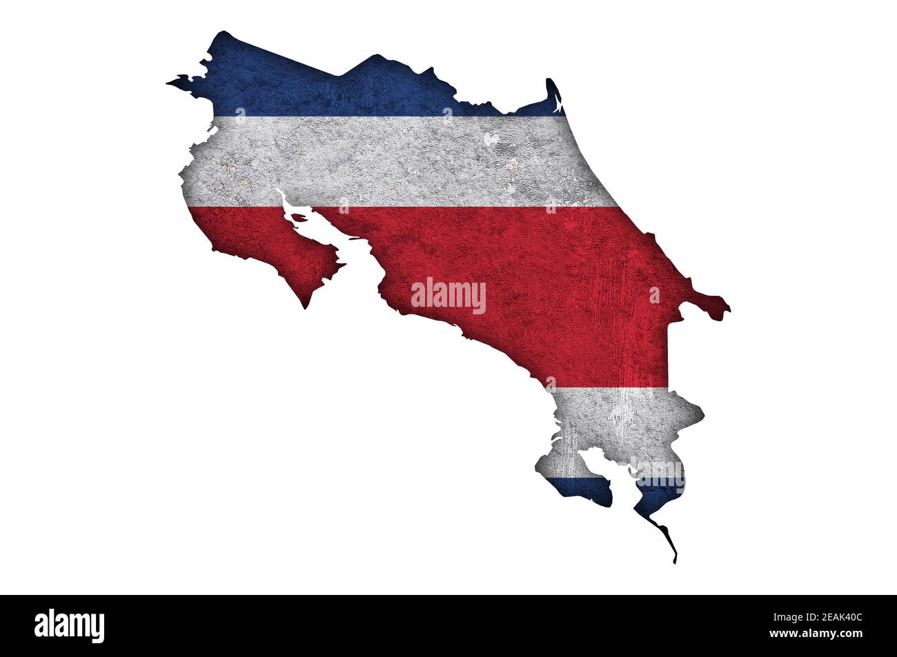 Map and flag of Costa Rica on weathered concrete Stock Photo - Alamy