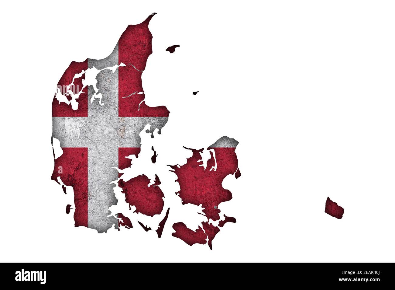 Map and flag of Denmark on weathered concrete Stock Photo - Alamy