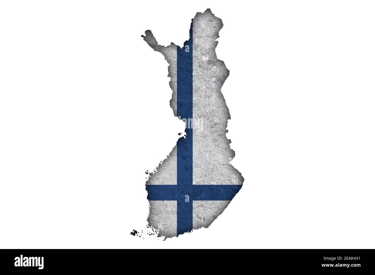 Map and flag of Finland on weathered concrete Stock Photo - Alamy