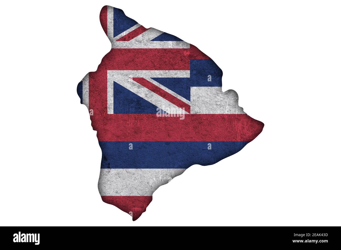 Map and flag of Hawaii on weathered concrete Stock Photo - Alamy