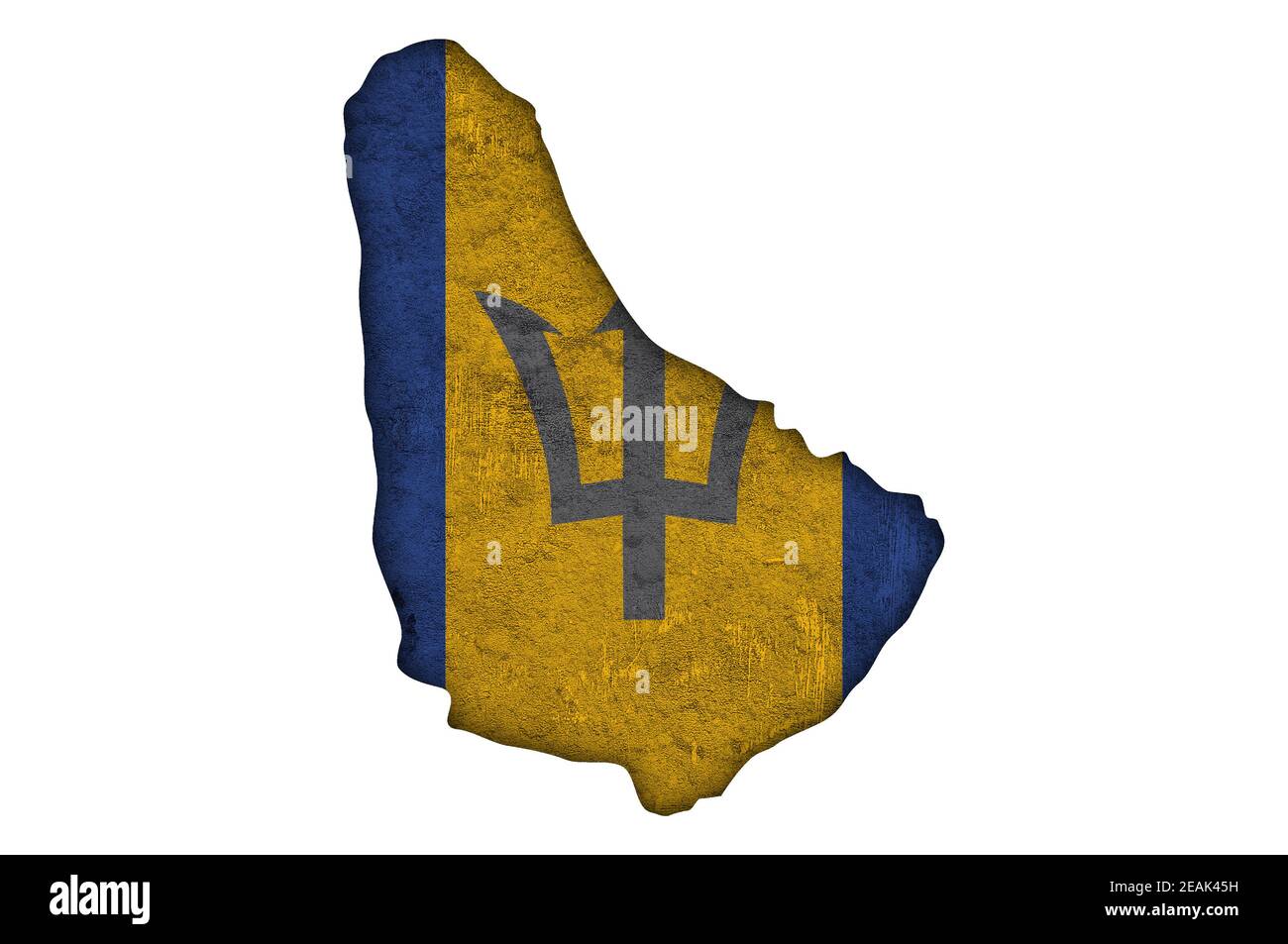 Map and flag of Barbados on weathered concrete Stock Photo - Alamy