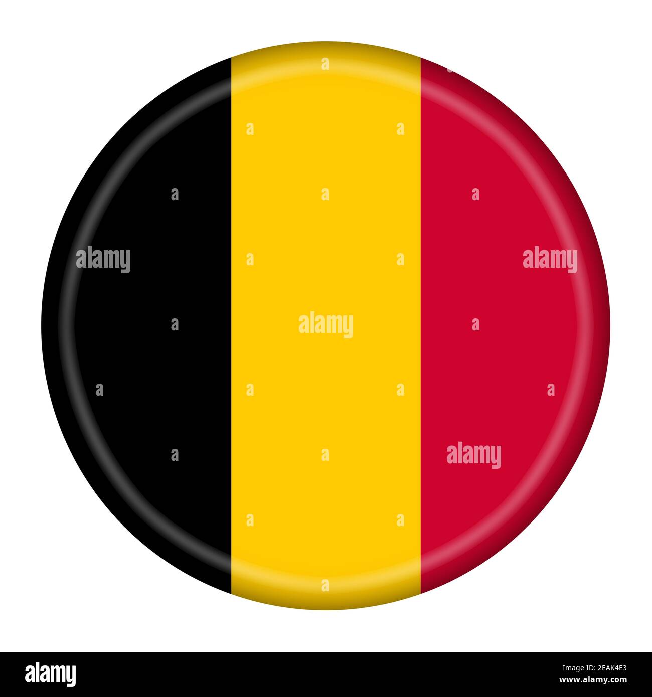 Belgium flag button 3d illustration with clipping path Stock Photo - Alamy