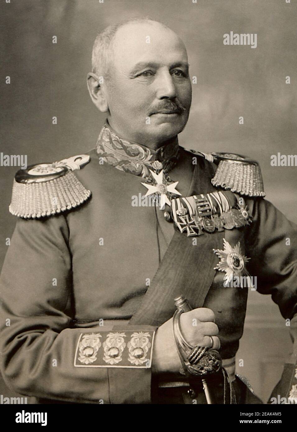 Alexander Heinrich Rudolph von Kluck (1846 – 1934) was a German general during World War I. Stock Photo