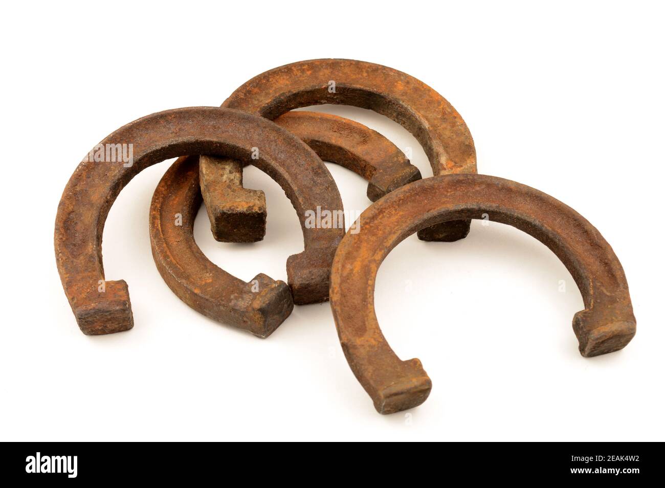 Four Horse Shoes Stock Photo