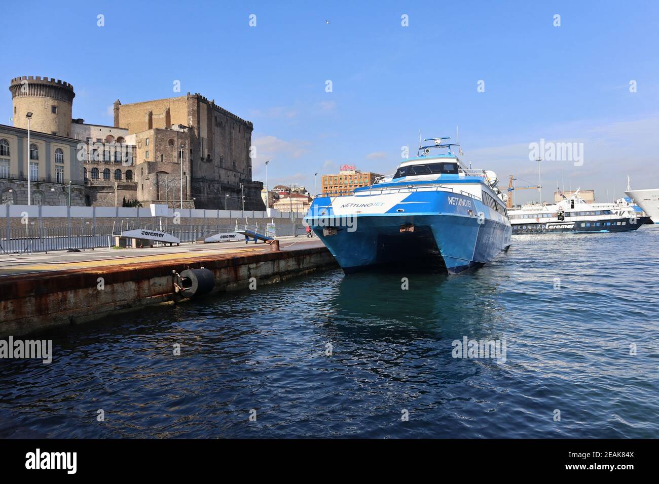 Napoli - Aliscafi al porto Stock Photo