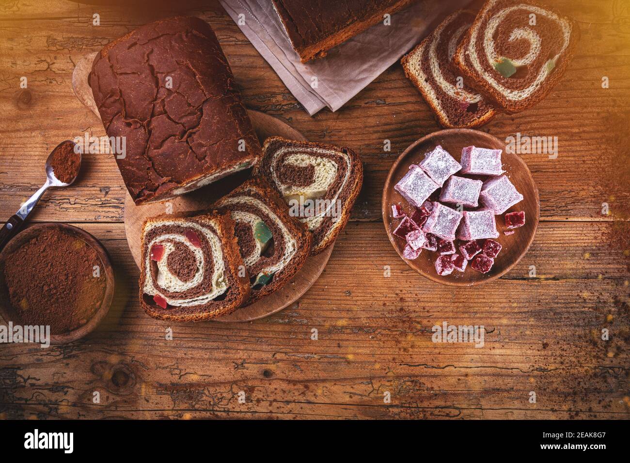 Hungarian kalacs is a sweet bread Stock Photo
