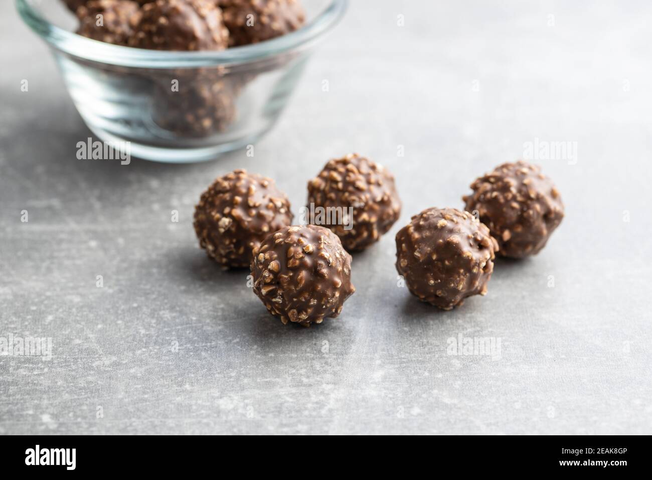 Sweet chocolate truffles. Tasty belgian pralines balls Stock Photo Alamy