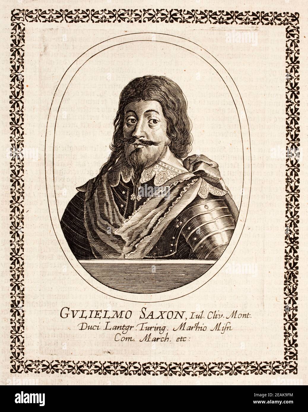 Portrait of William, Duke of Saxe-Weimar (1598-1662) Stock Photo
