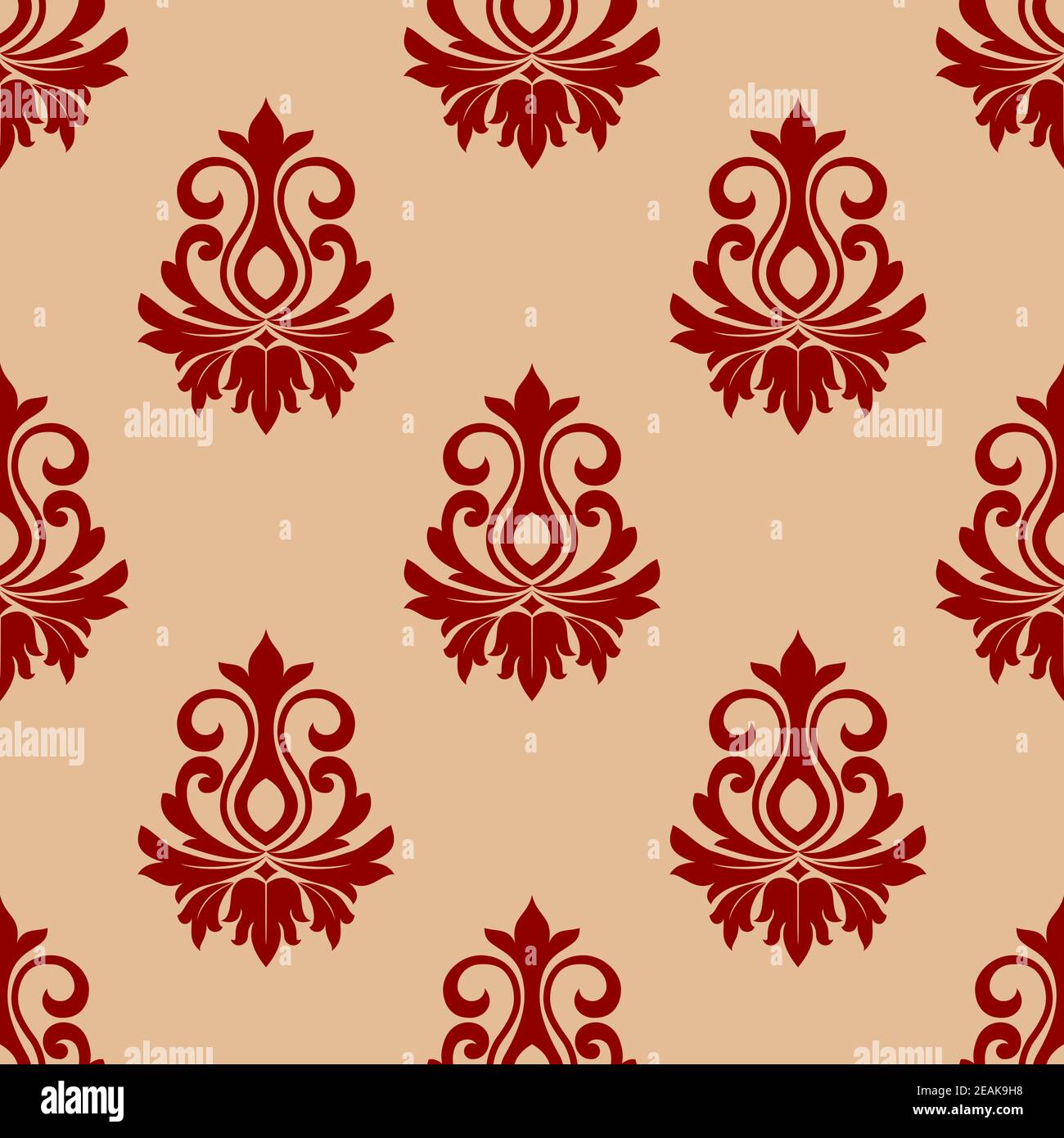 Beige and maroon floral seamless pattern background for wallpaper or fabric  design Stock Vector Image & Art - Alamy
