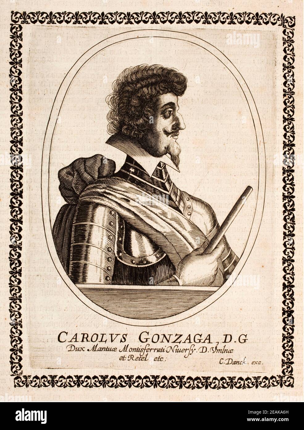 Portrait of Charles Gonzaga, Duke of Mantua and Montferrat (1580-1637) Stock Photo