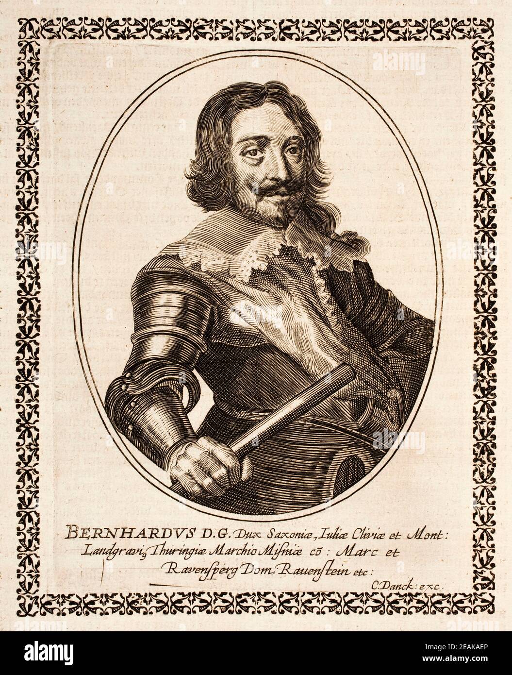 Portrait of Bernard of Saxe-Weimar (1604-1639) Stock Photo