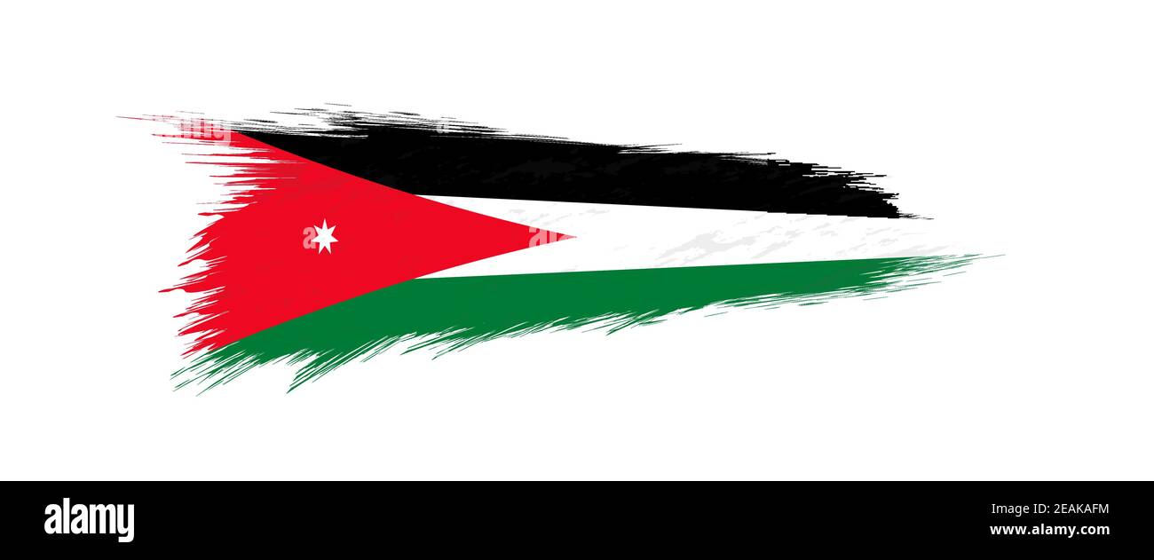 Flag of Jordan in grunge brush stroke, vector grunge illustration Stock Vector Image & Art Alamy