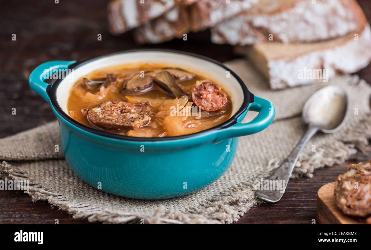 Cabbage Soup Kapustnica Stock Photo Alamy