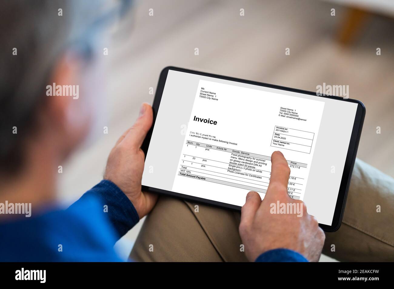 E Invoice Electronic Accounting Software Stock Photo