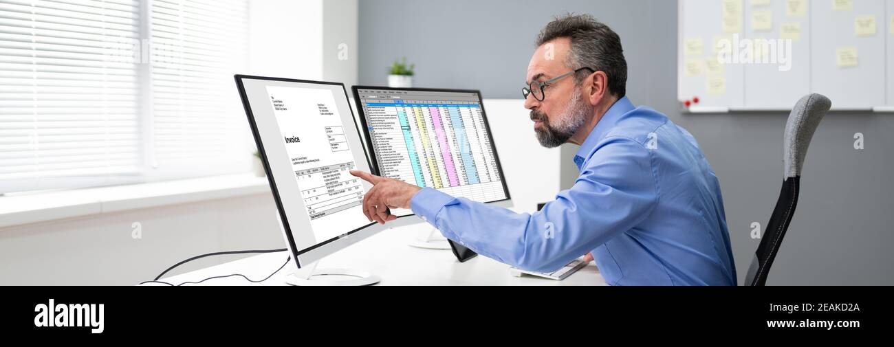 E Invoice Accounting And Audit Software Stock Photo