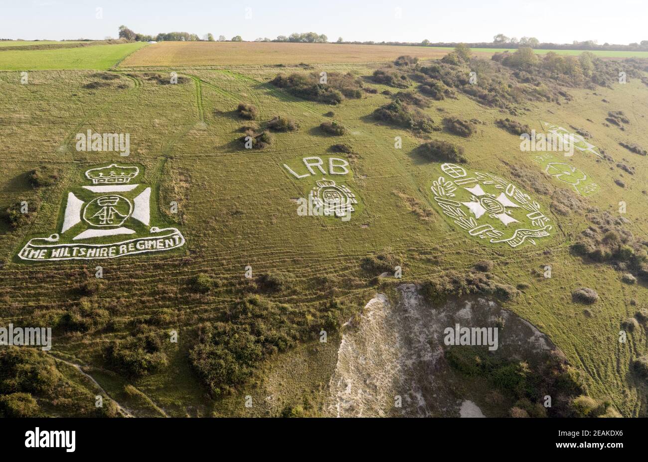 Regimental chalk hillside fovant hi-res stock photography and images