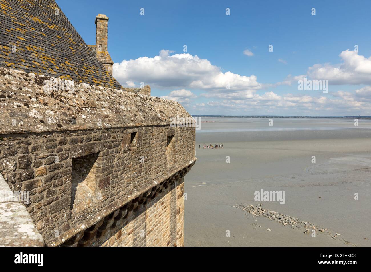 Mont Saint-Michel, the monastery and village on a tidal island between Brittany and Normandy, France Stock Photo