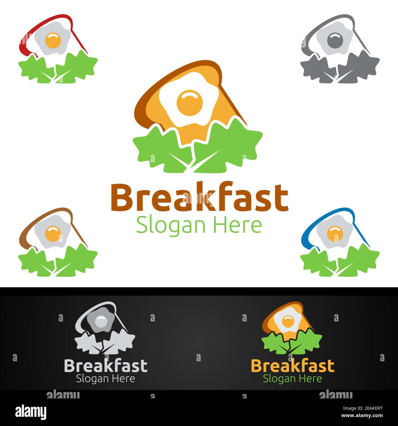 Breakfast Fast Food Delivery Service Logo for Restaurant, Cafe or