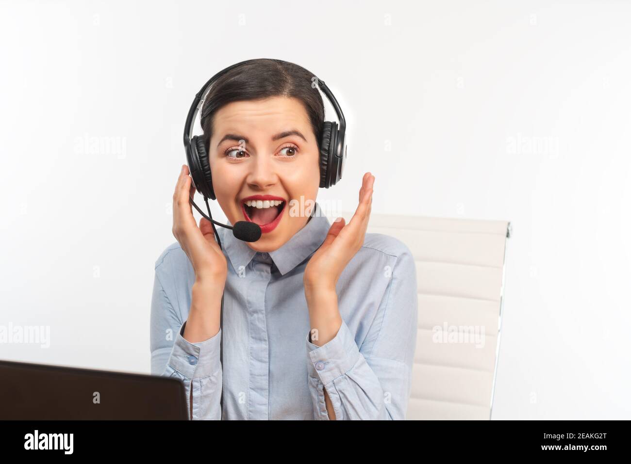 Young surprised female support hi-res stock photography and images - Alamy