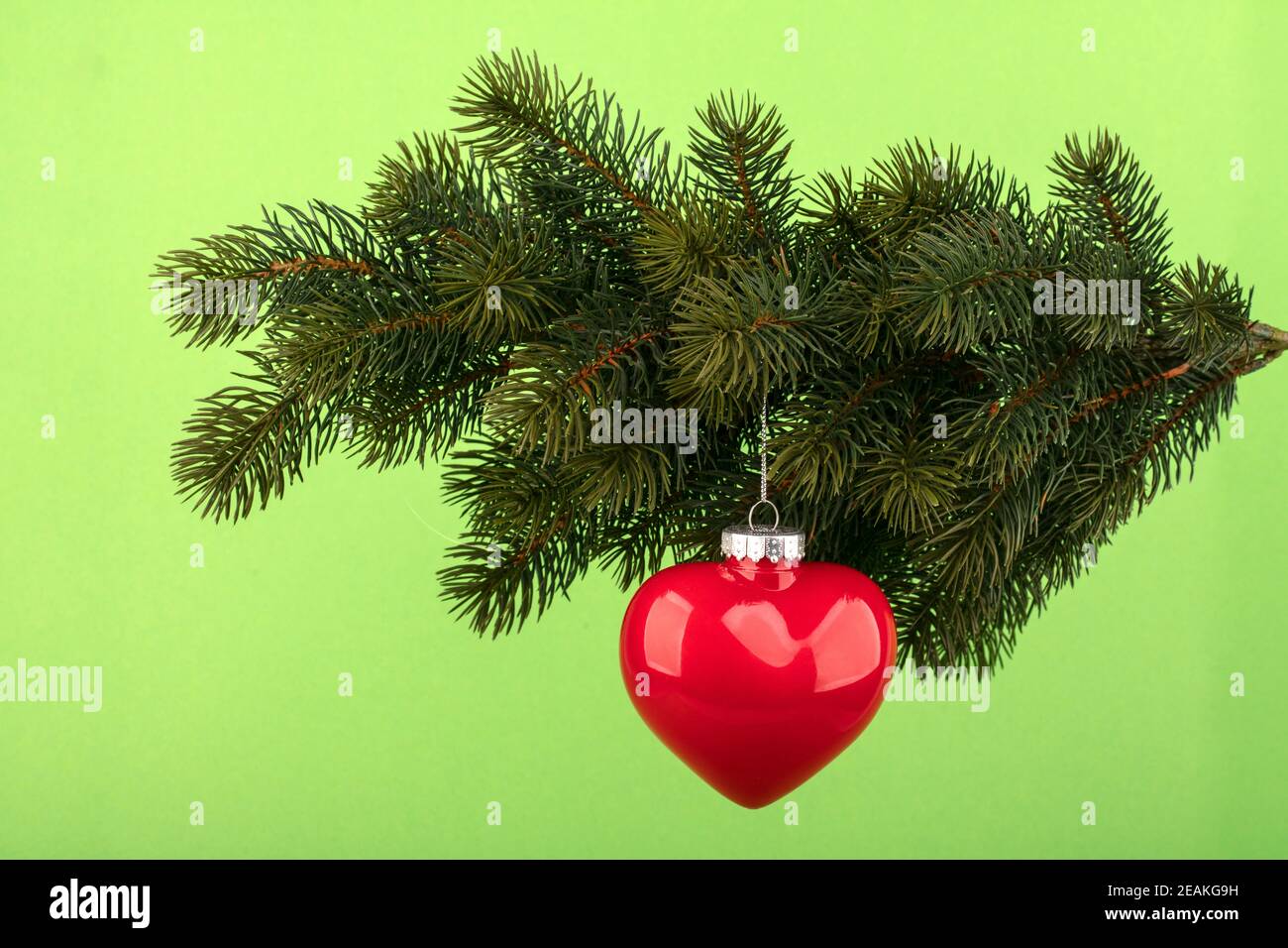Red decorative christmas heart Stock Photo