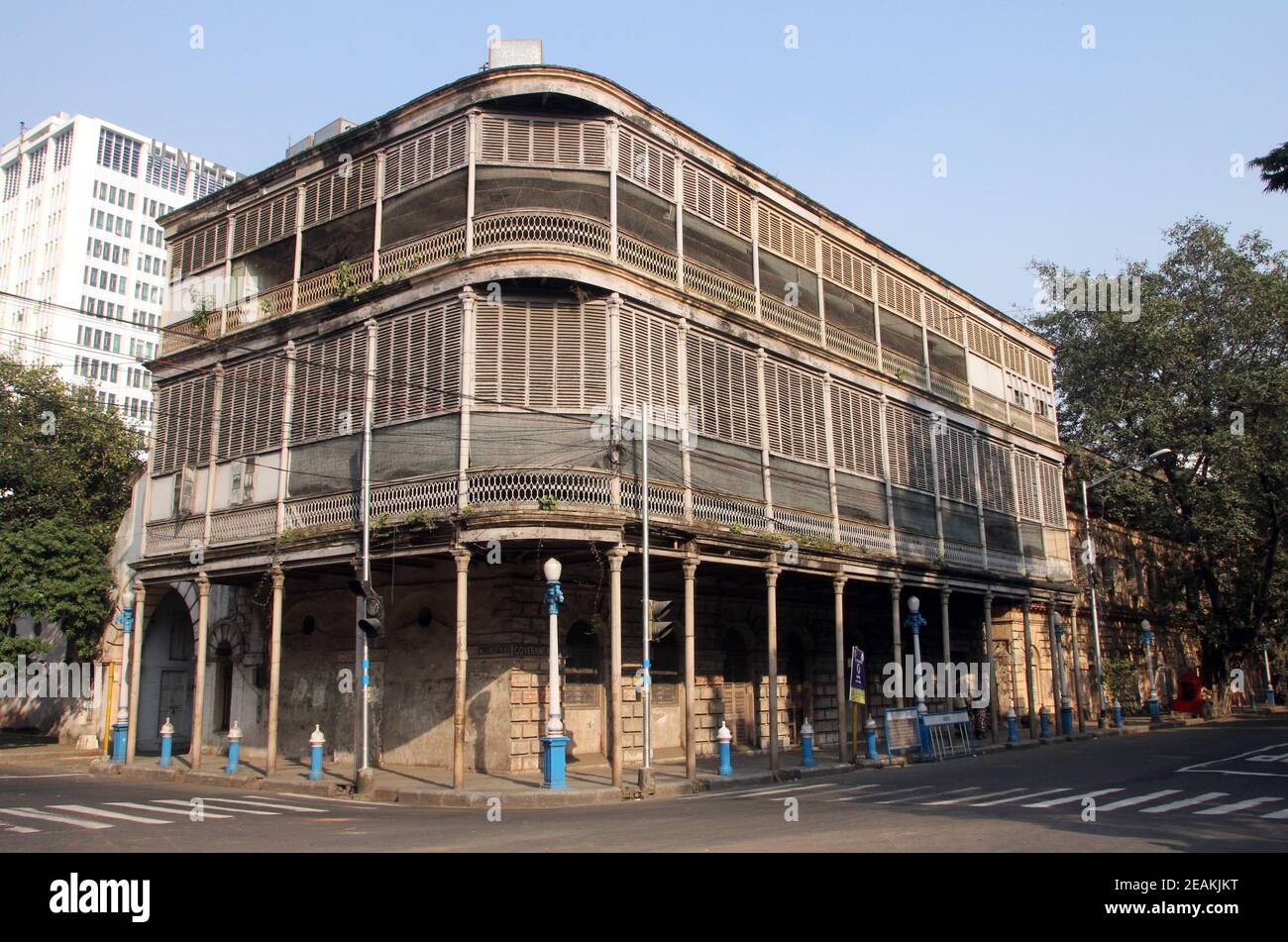 Corner of Government Place and Wellesley Place, Kolkata, India Stock Photo