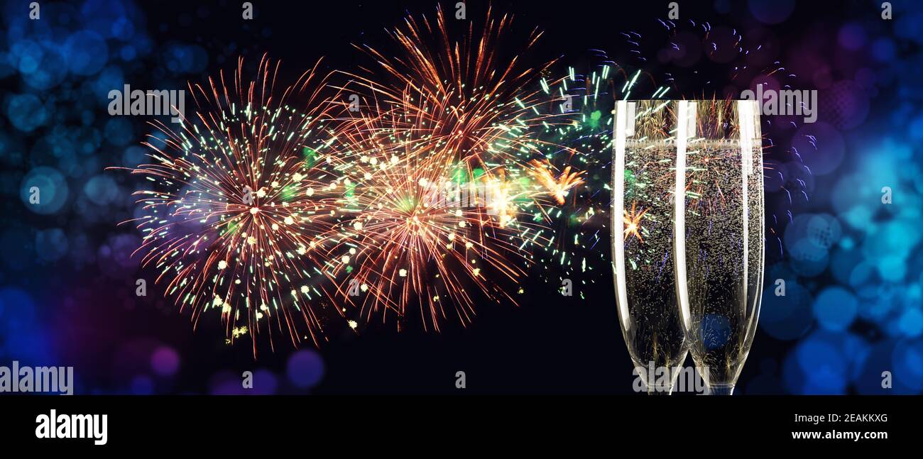 New years eve celebration background with champagne Stock Photo - Alamy