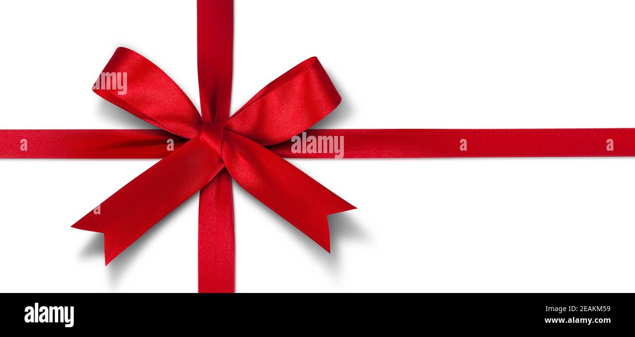Shiny and satin ribbon. Merry christmas and happy new year greeting