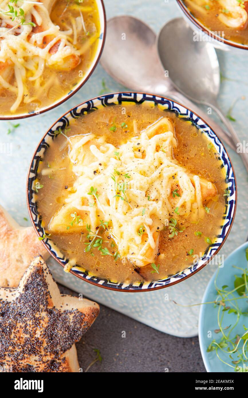 French onion soup Stock Photo