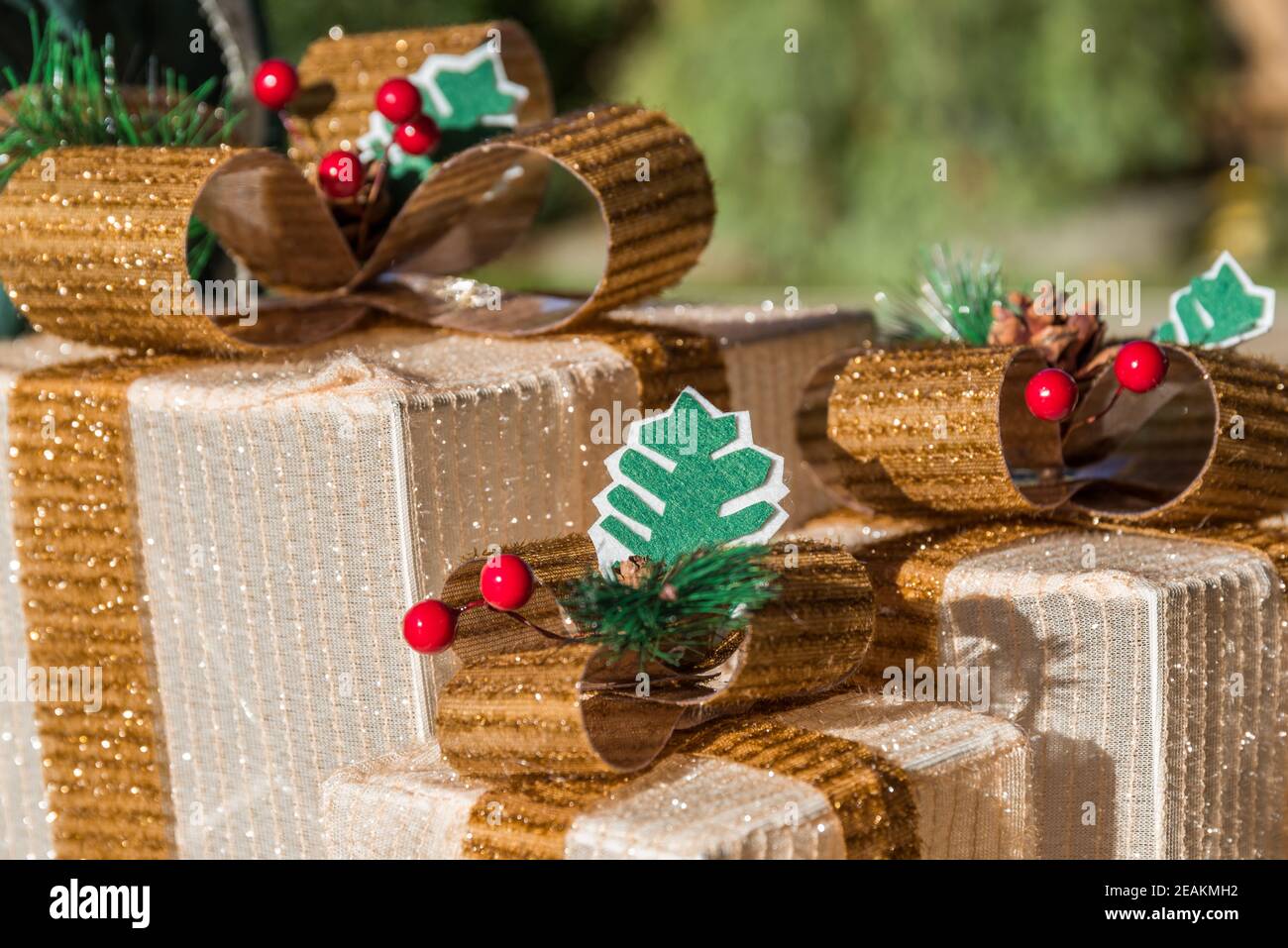 Christmas outdoor decoration - close-up Stock Photo