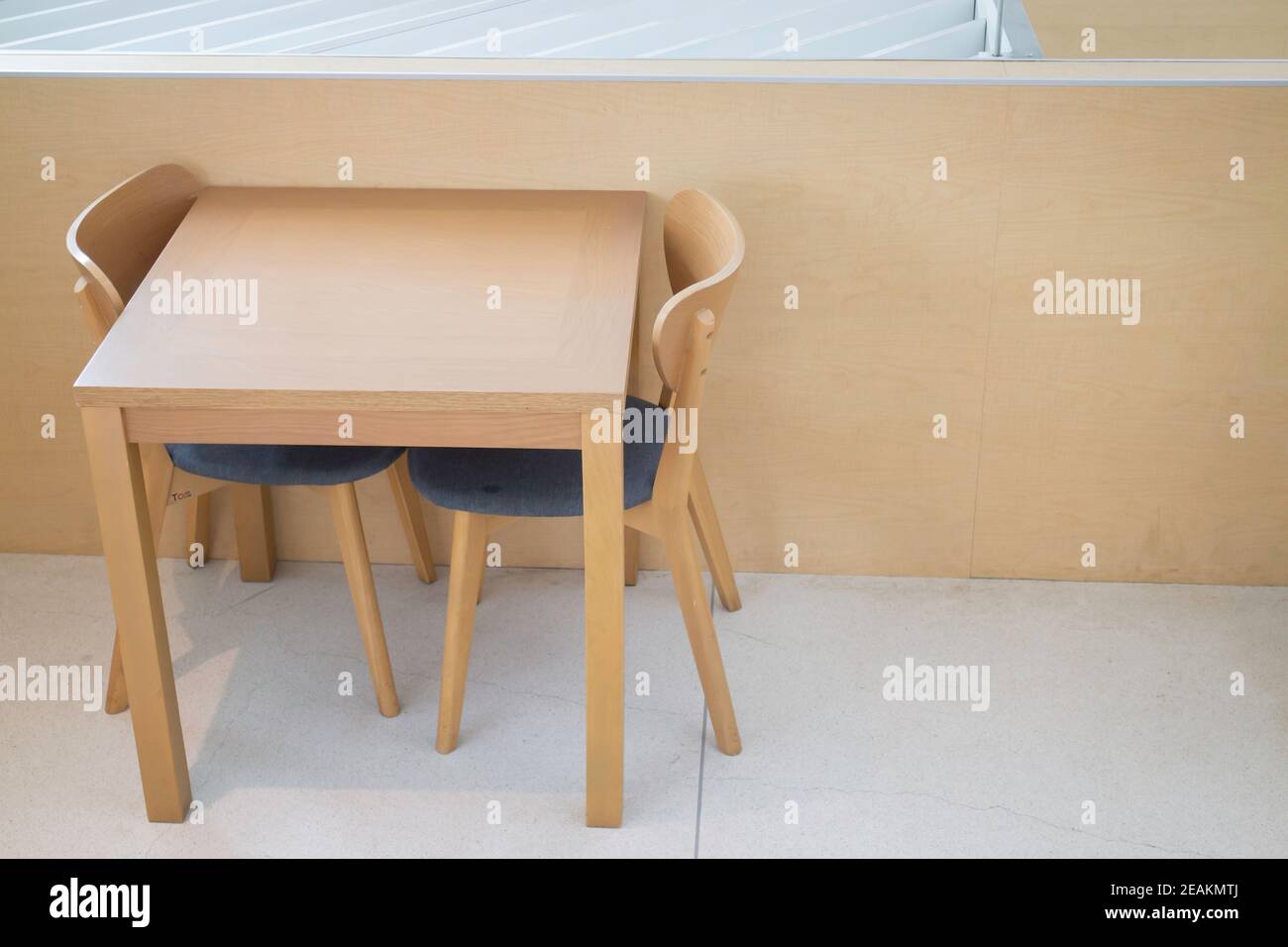 Table and seat in co-working space Stock Photo