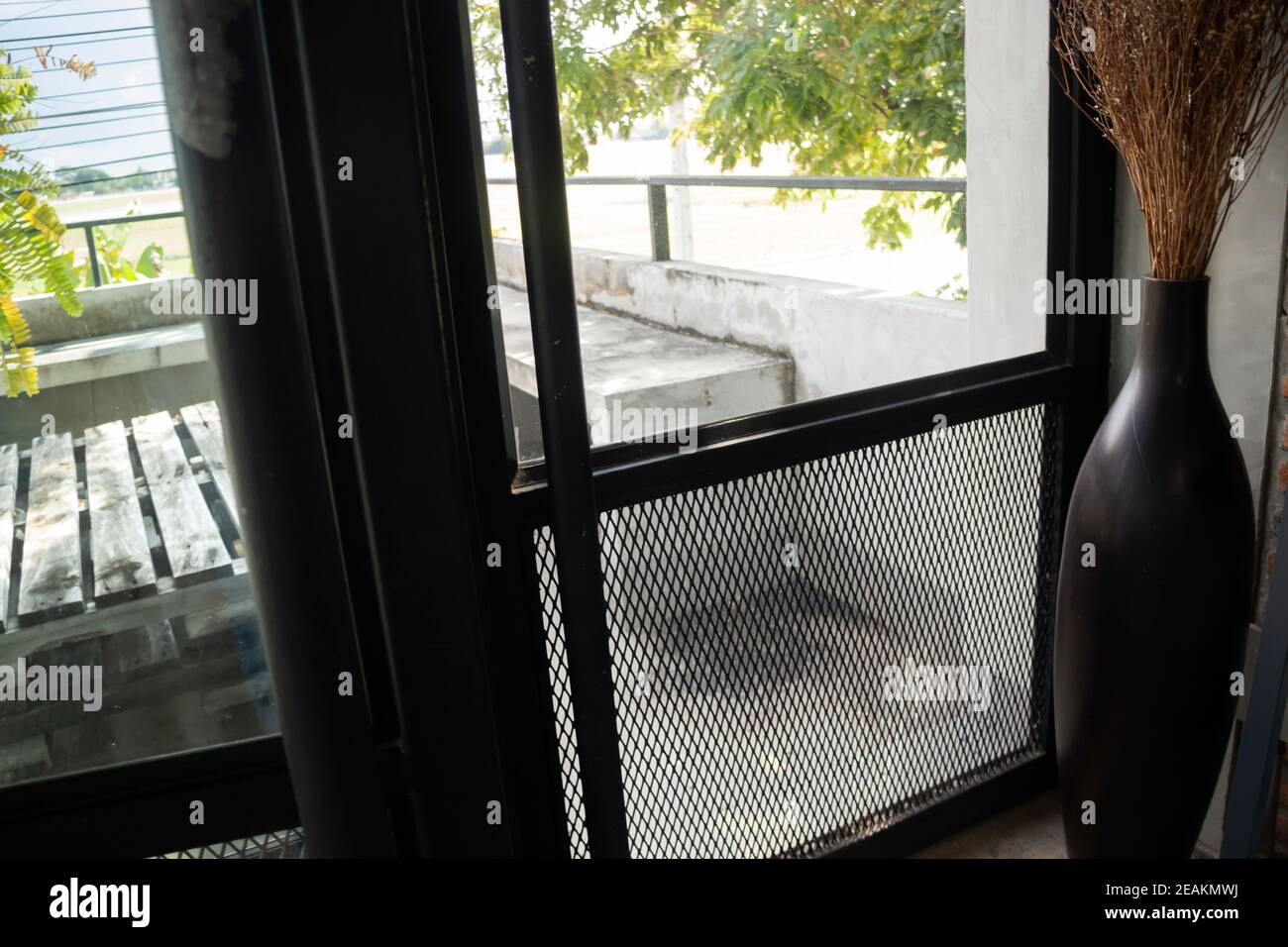 Vintage loft house interior in summer Stock Photo